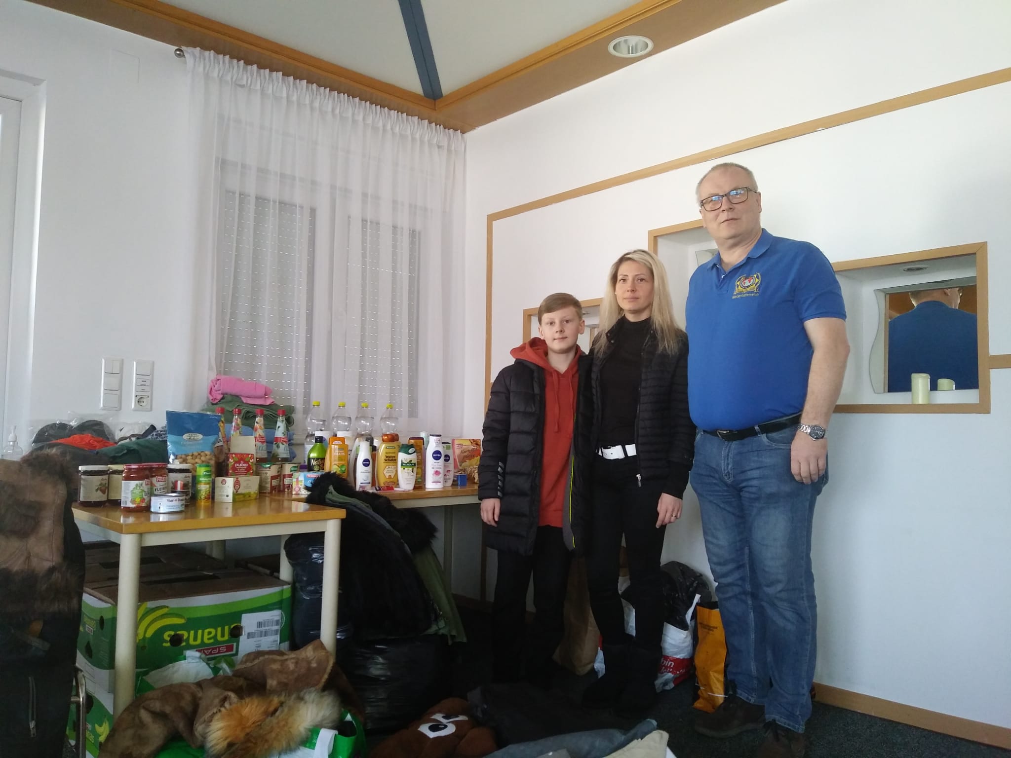 Geflüchtete Mutter mit Sohn aus Kiew